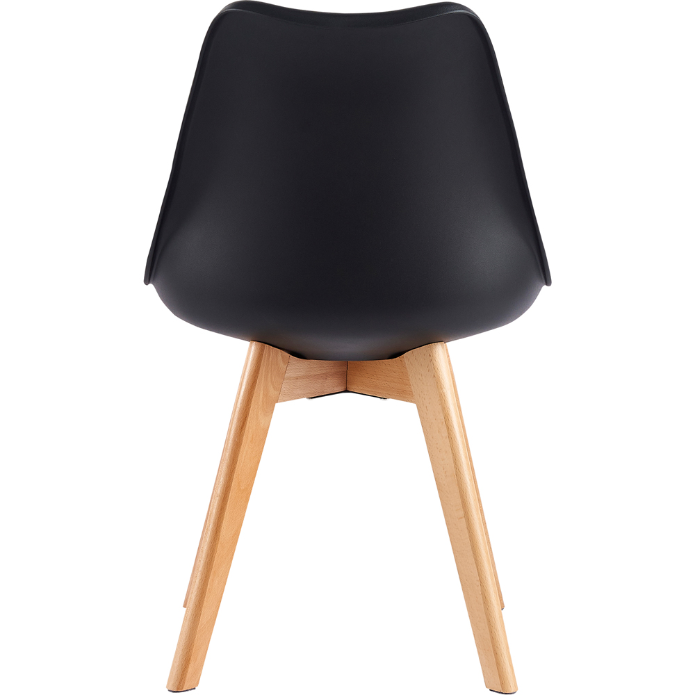 Eva Set of 6 Black Padded Dining Chairs Image 5