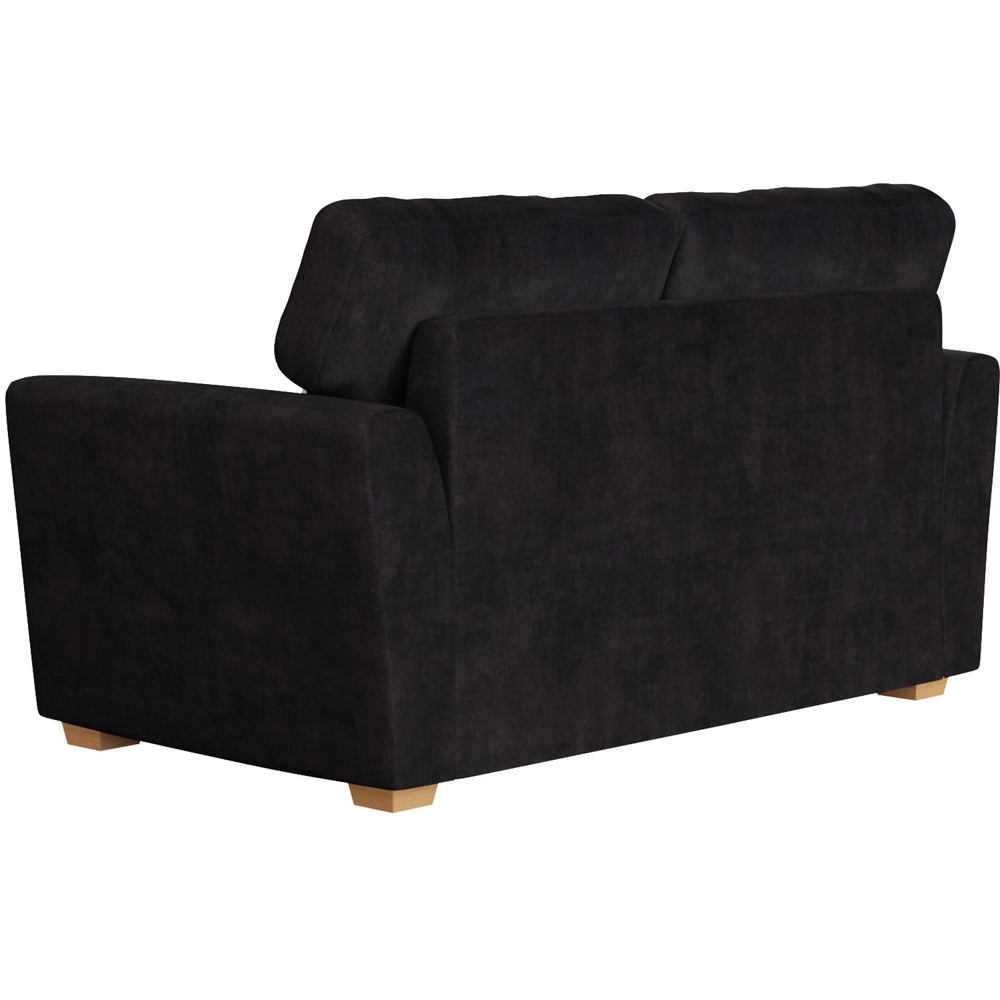 Wendleberry 2 Seater Ebony Plush Velvet Fixed Back Sofa Image 4