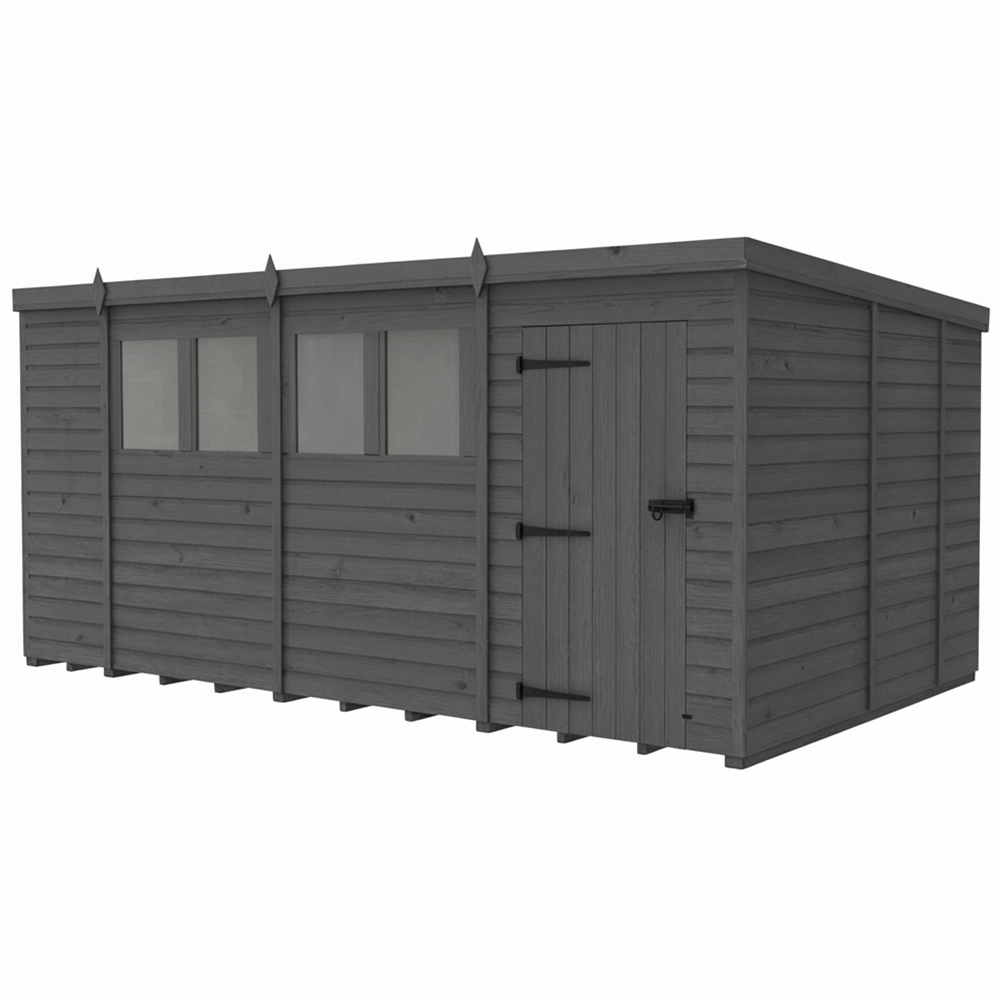 Foreverspaces 15 x 8ft Composite Board Pent Garden Shed Image 2