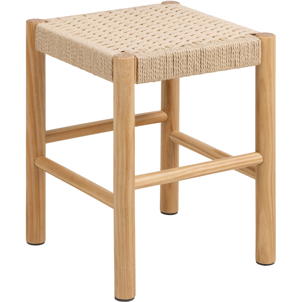 Florence Alvin Off White Weaved Stool Image 2