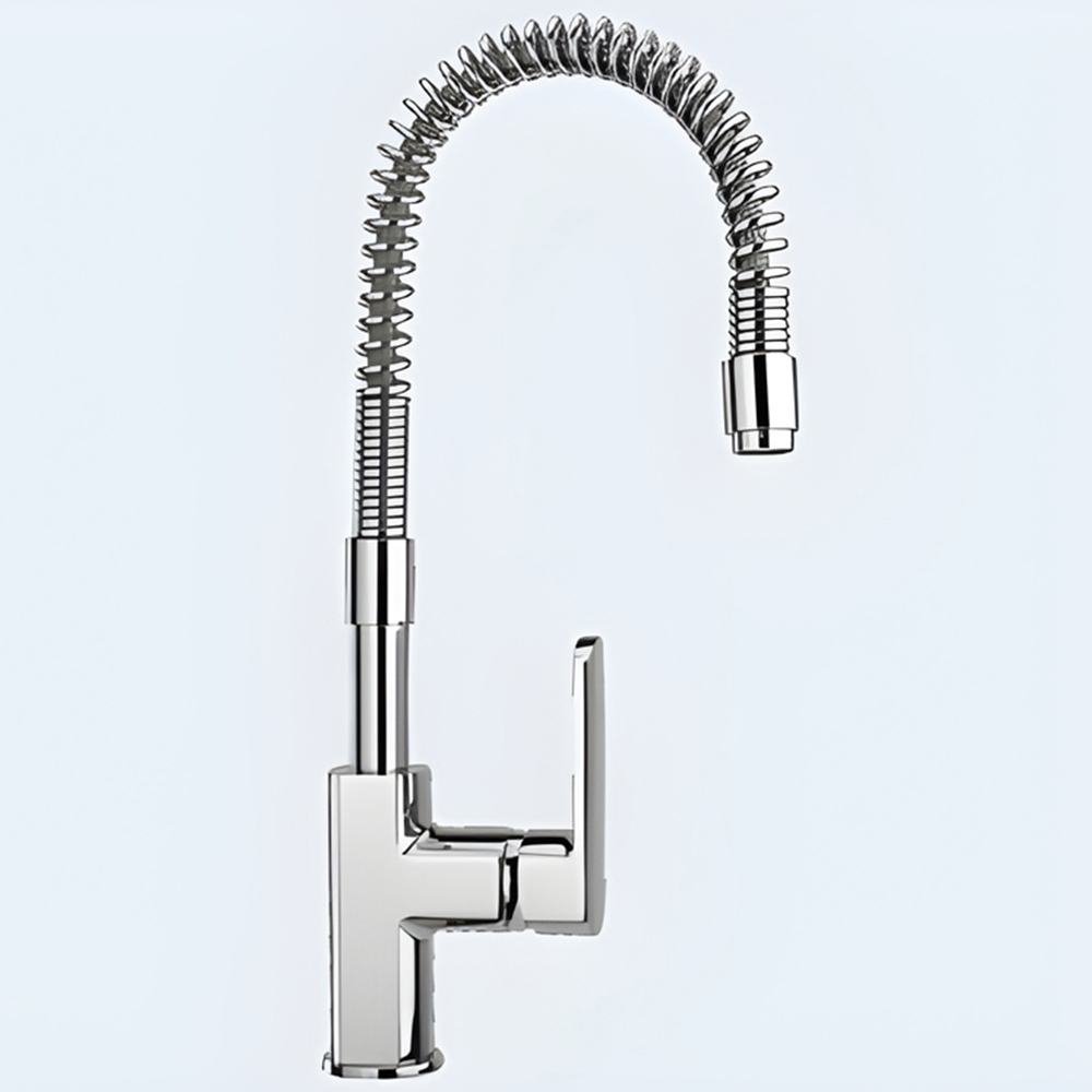 Piralla Novo Chrome Mono Spring Flexio Sink Spout | Homebase