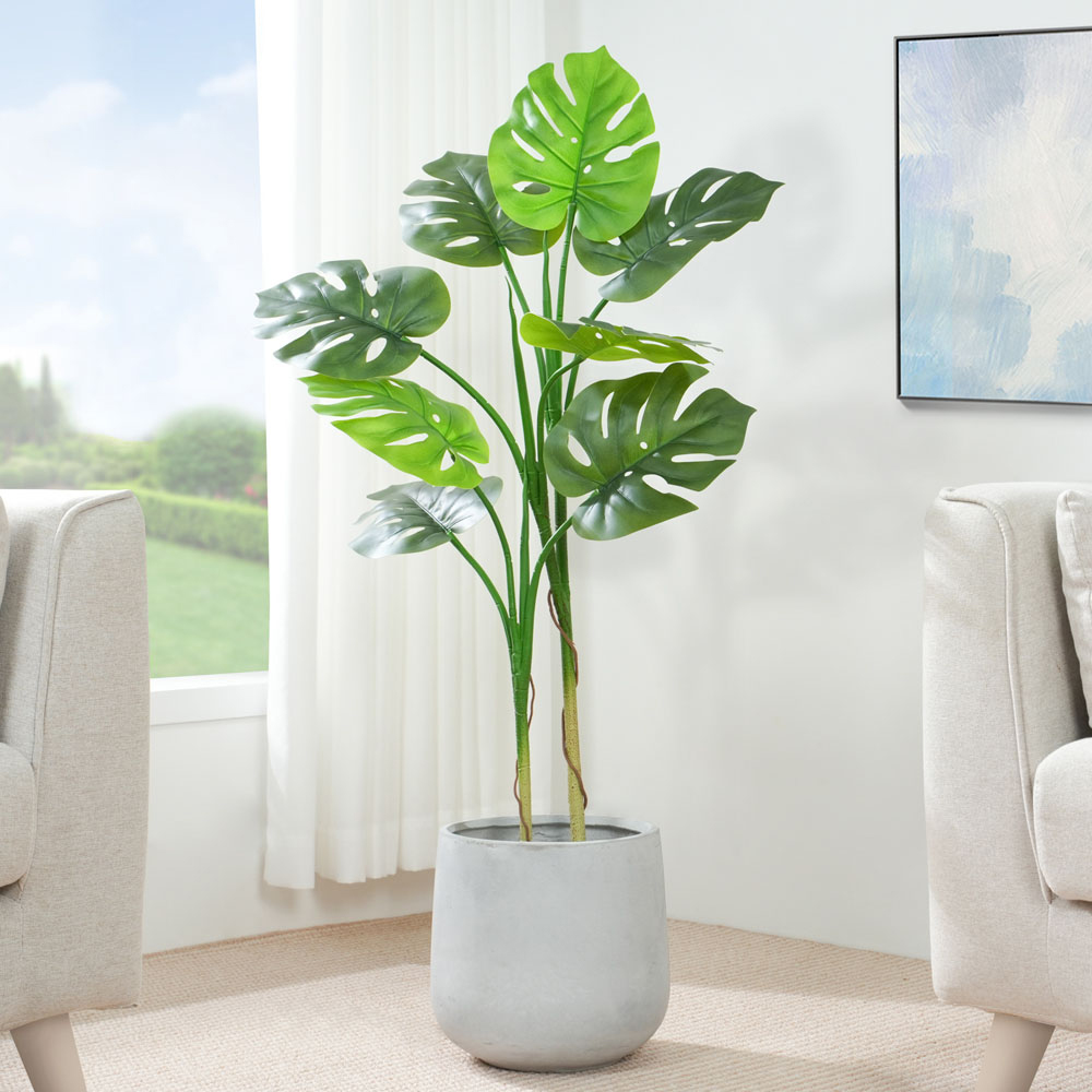 Monstera Tree Indoor Artificial Plant 110cm Image 2