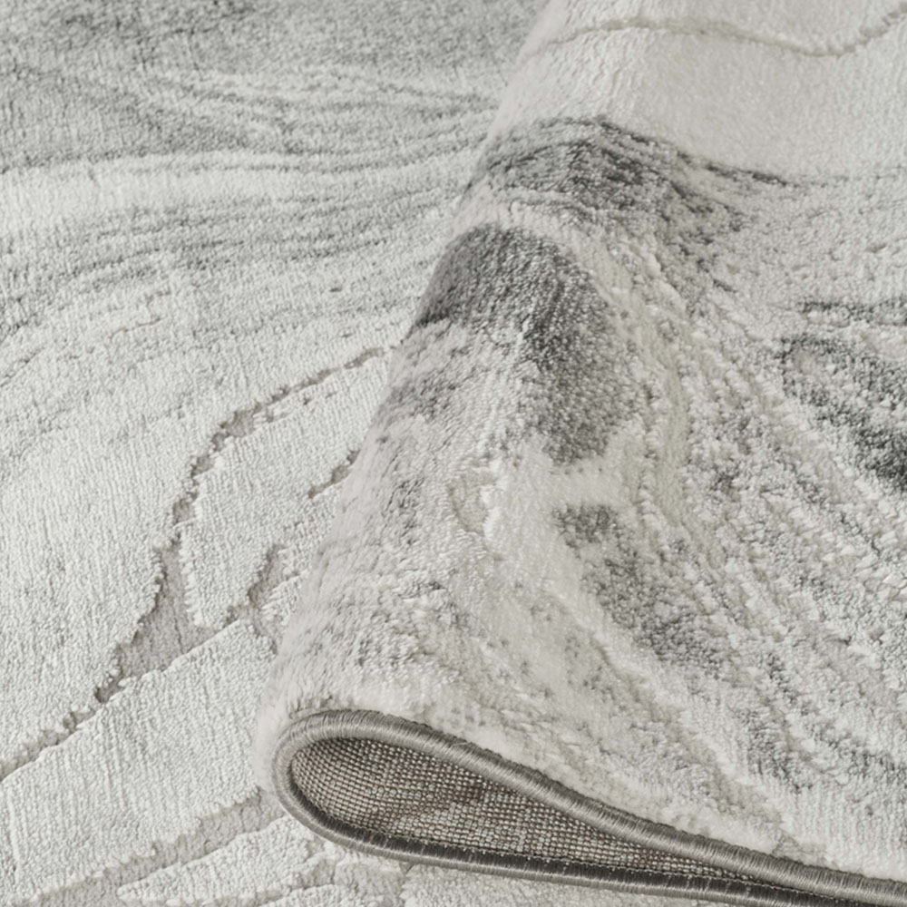 Desire Rugs Novu Stream Grey Modern Abstract Metallic Sheen Rug 160 x 230cm Image 4