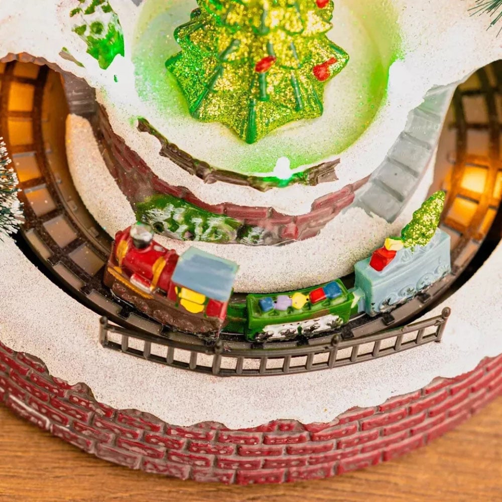 Marco Paul LED Santa Sleigh Christmas Village Scene Decoration Image 4