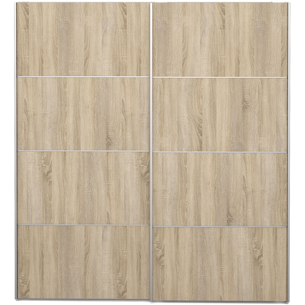 Florence Verona 2 Door White and Oak Sliding Wardrobe Image 3