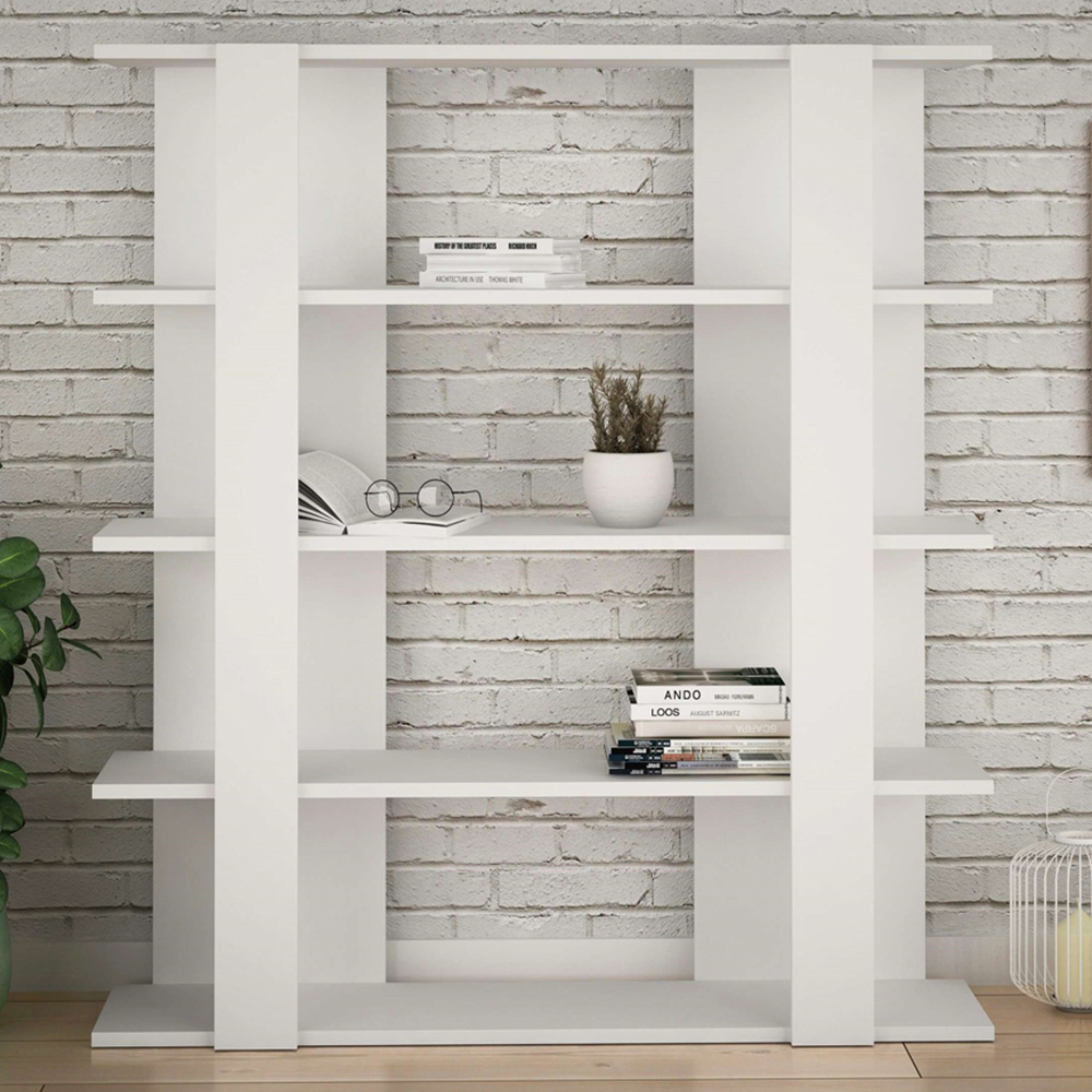 Decortie Tita White Medium Bookcase Image 1