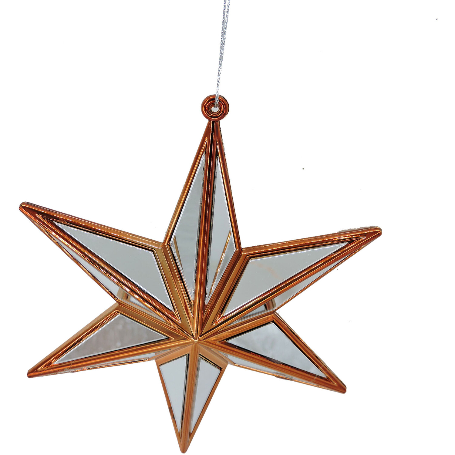 Mirrored Star Hanging Decoration Mocha Image 2