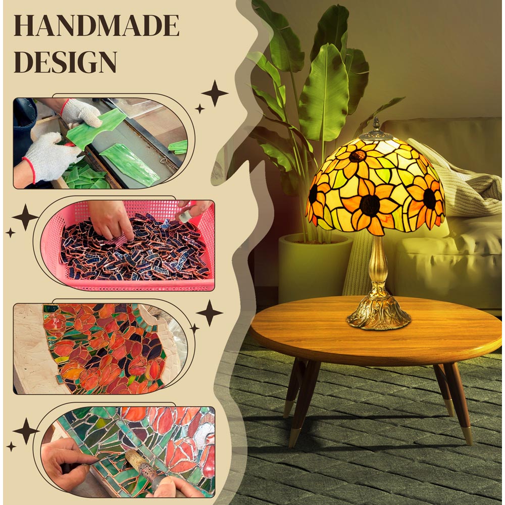 Portland Antique Stained Glass Table Lamp Image 7