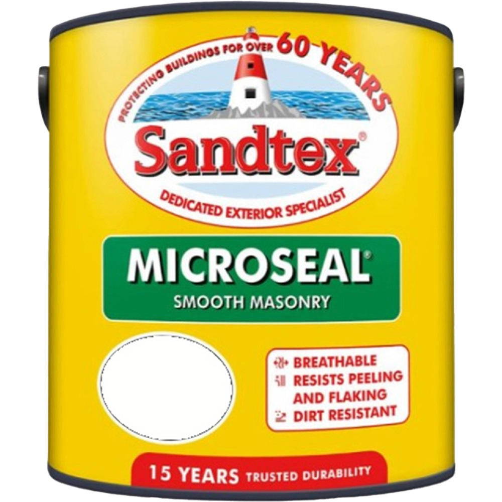Sandtex Retail Cornish Cream Microseal Masonry Paint 2.5L Image 2