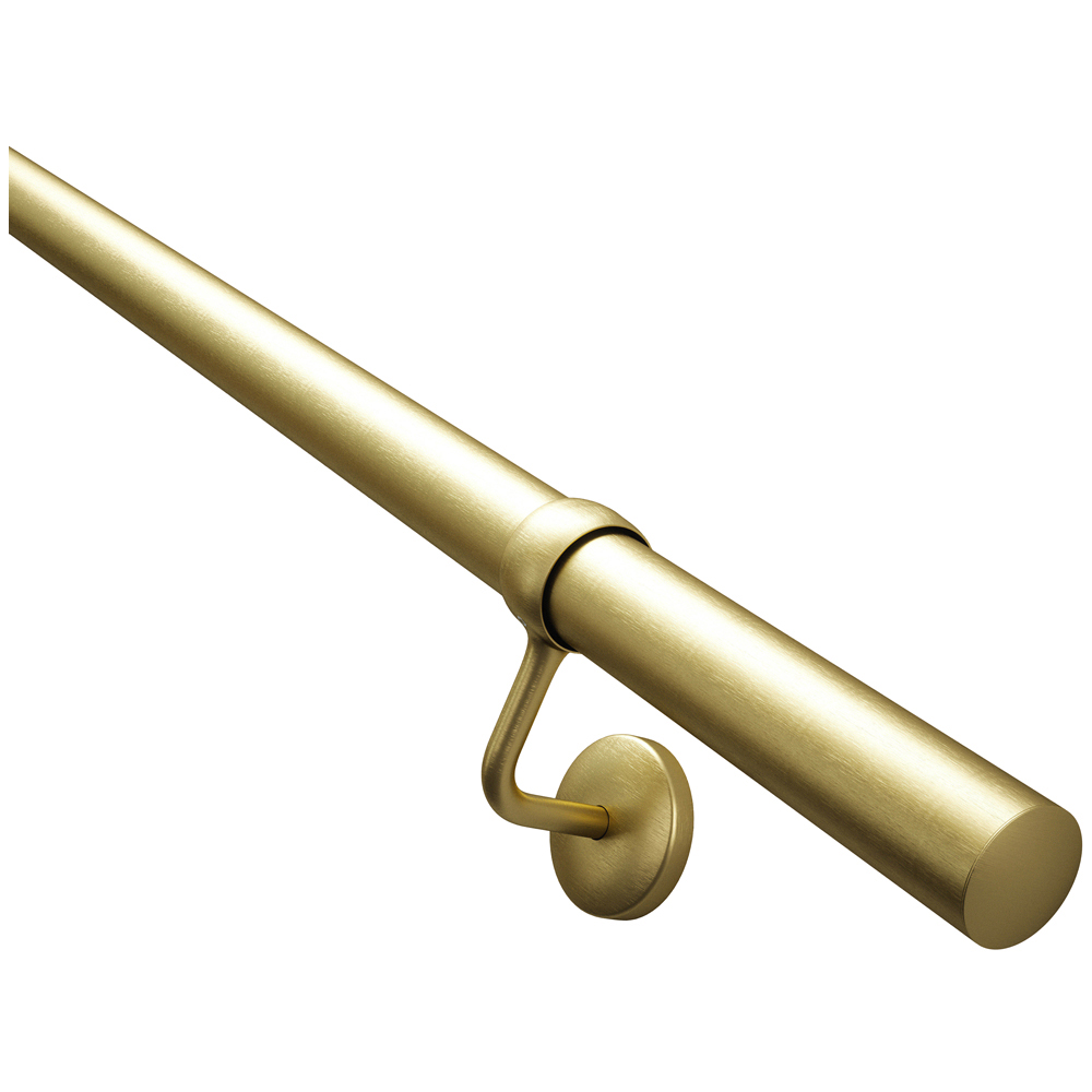 Rothley Satin Brass Stair Handrail Kit 3.6m Image 2
