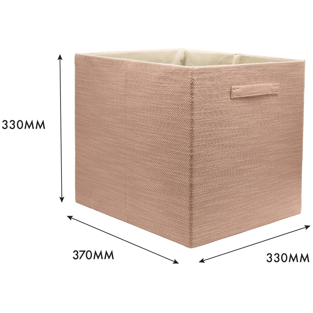 Homebase Textured Pink Cube Storage Insert 4 Pack Image 6