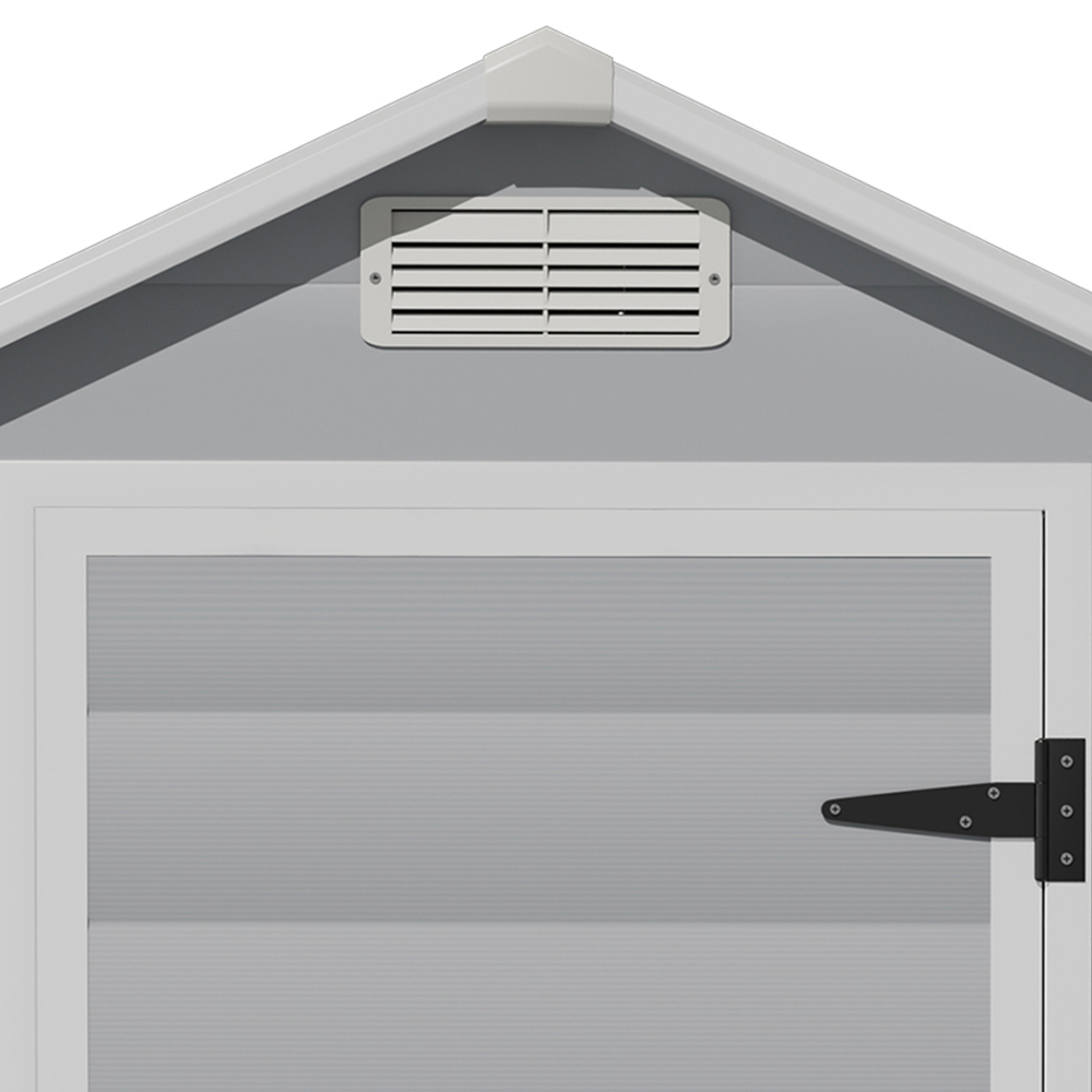 Living and Home 4.3 x 3.3ft Garden Plastic Storage Shed with Window Image 5