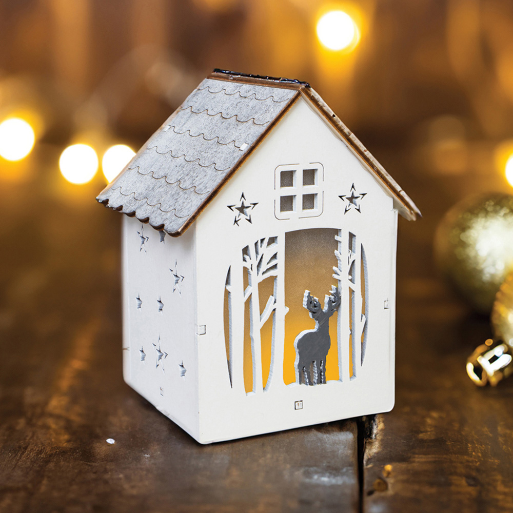 St Helens White Wooden Ornamental House Image 6