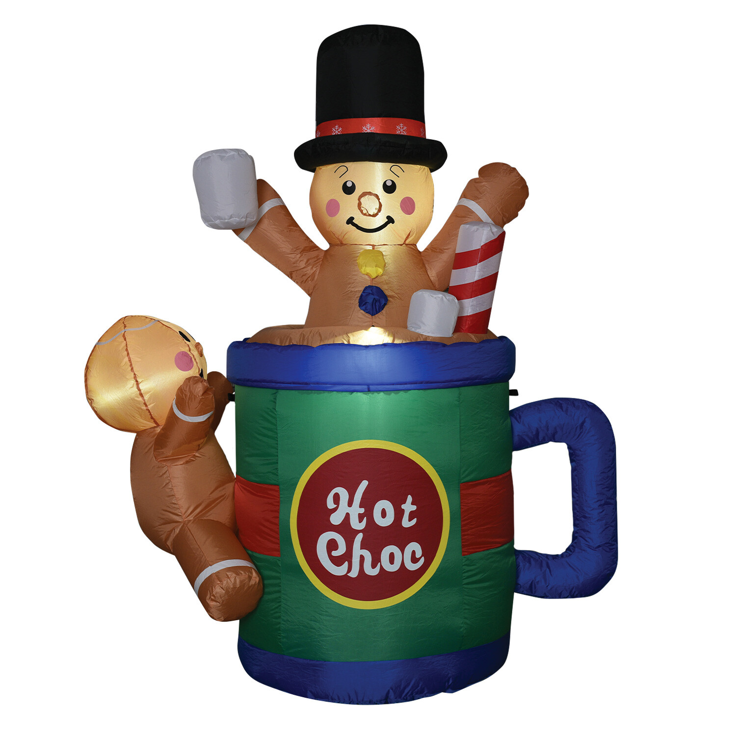 6ft Inflatable Gingerbread Hot Choc Image 2