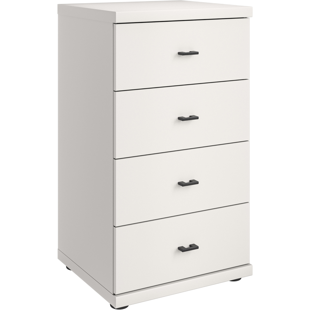 Homebase Cortiva White and Slate 4 Drawer Chest of Drawers Image 2
