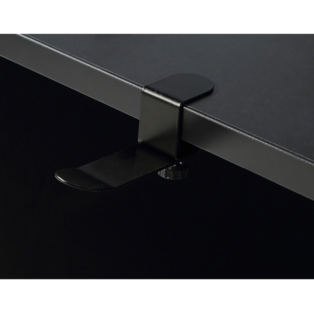 Flair Power W Colour Changing LED L Shaped Corner Gaming Desk Black Image 4