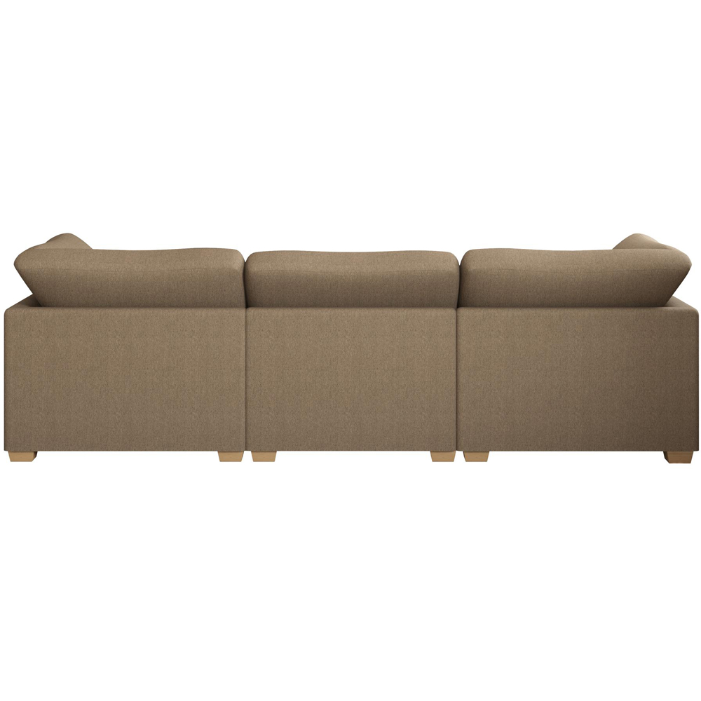Nestle 5 Seater Nutmeg Venice Fixed Back U-Shape Sofa Image 5