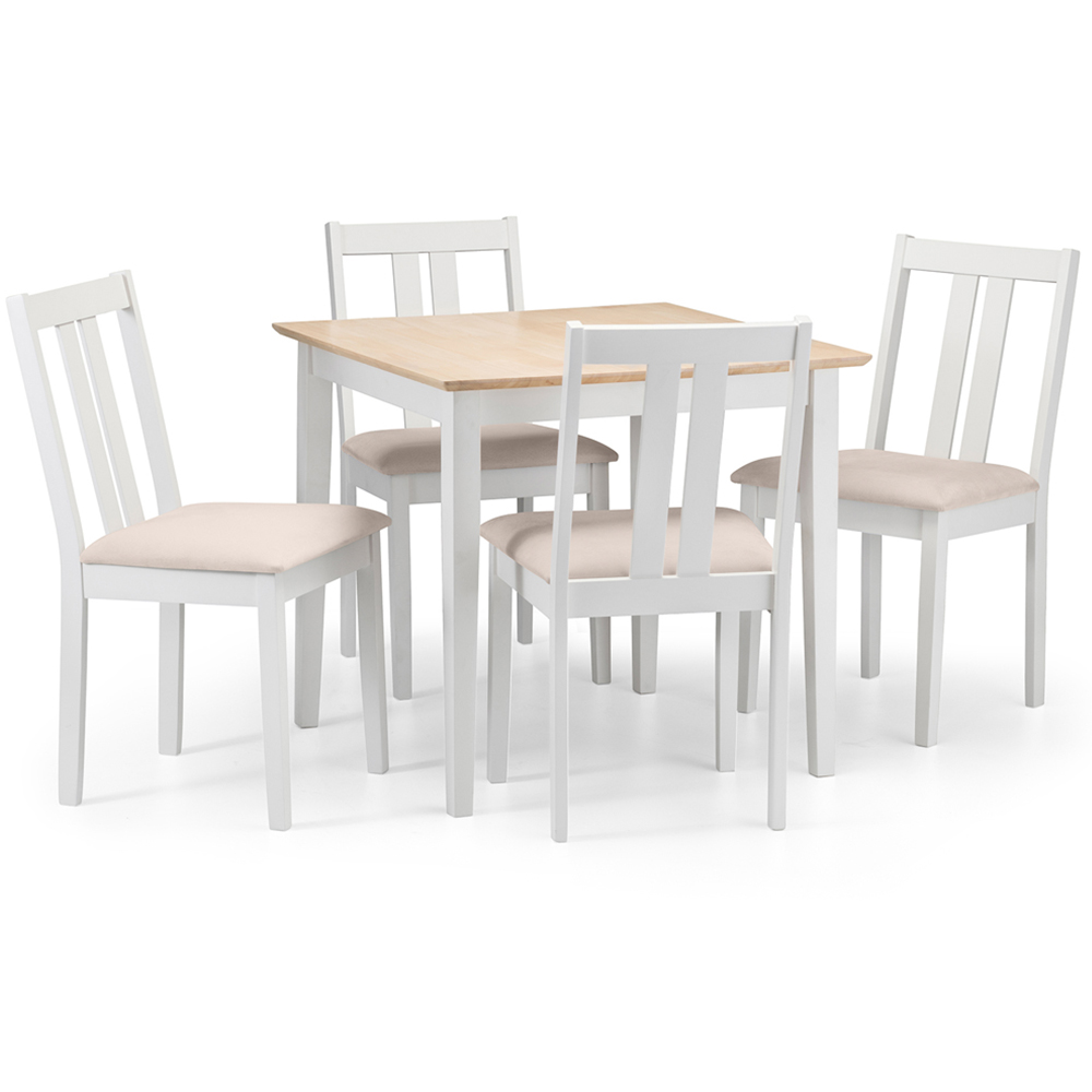 Julian Bowen Rufford 4 Seater Dining Set Ivory Image 2