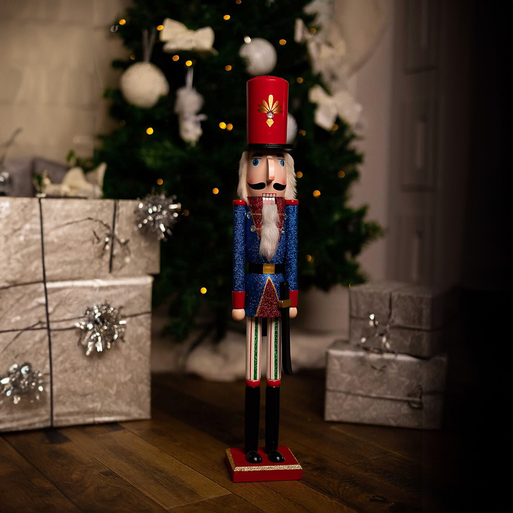 Marco Paul Blue Metal Nutcracker Image 2