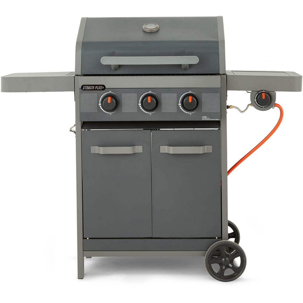 Arizona 3 Burner Gas BBQ with Side BurnerGrey Image 2