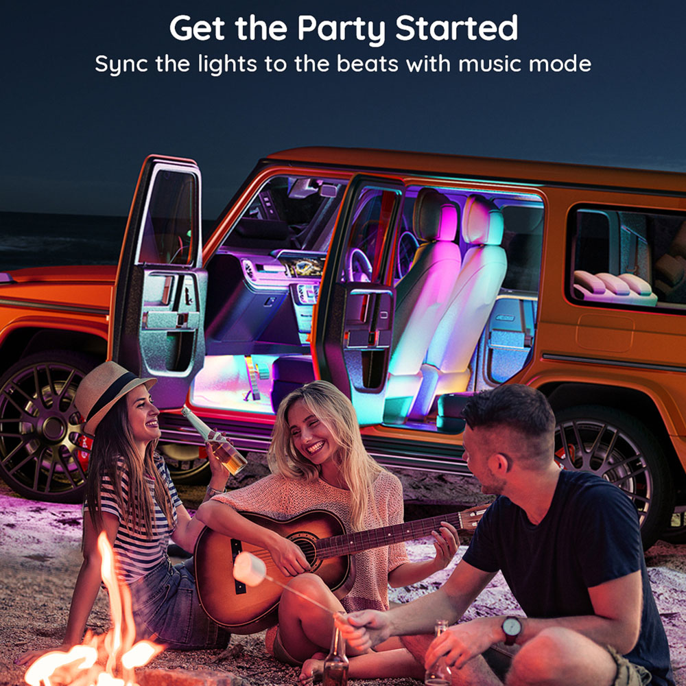 Govee RGBIC Interior Car LED Stripe Light 2 Pack Image 7