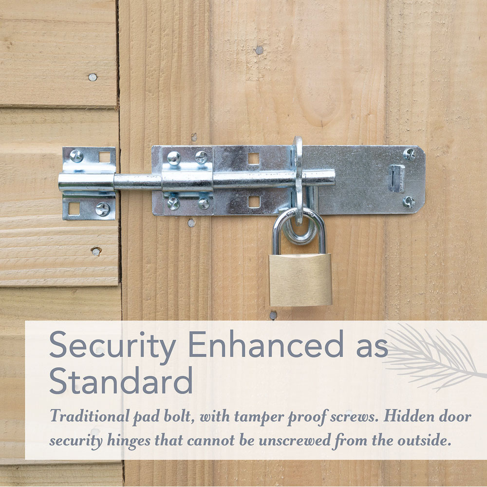 Forest Garden Beckwood 7 x 7ft Double Door Shiplap Apex Shed Image 4