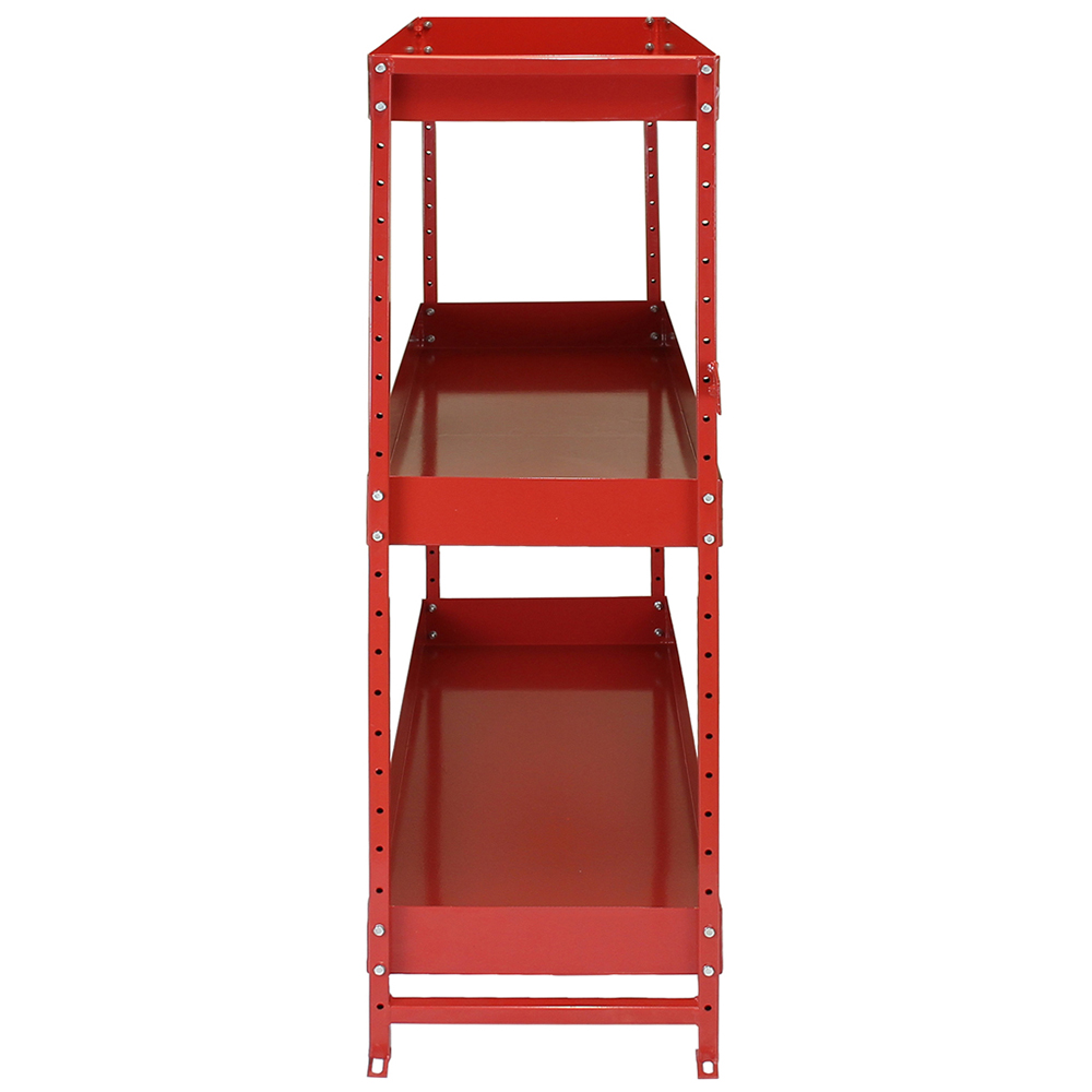MonsterShop 3 Shelf Red Volcano Metal Van Shelving Rack Set of 2 Image 2