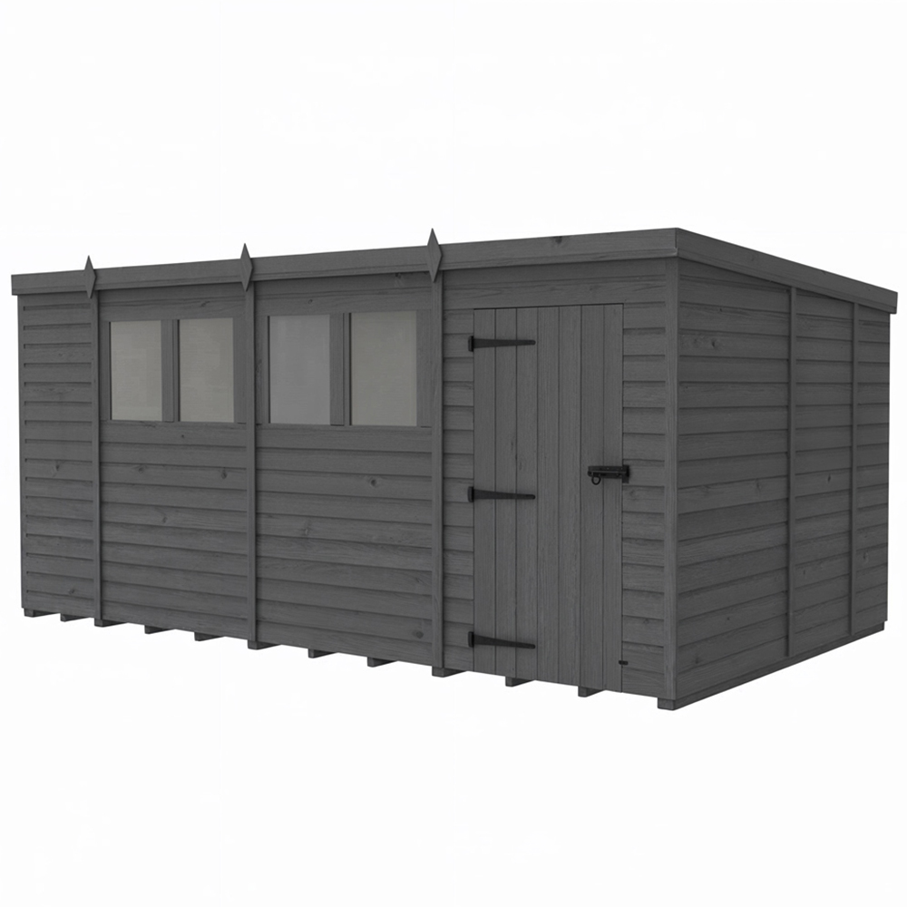 Foreverspaces 15 x 9ft Composite Board Pent Garden Shed Image 2