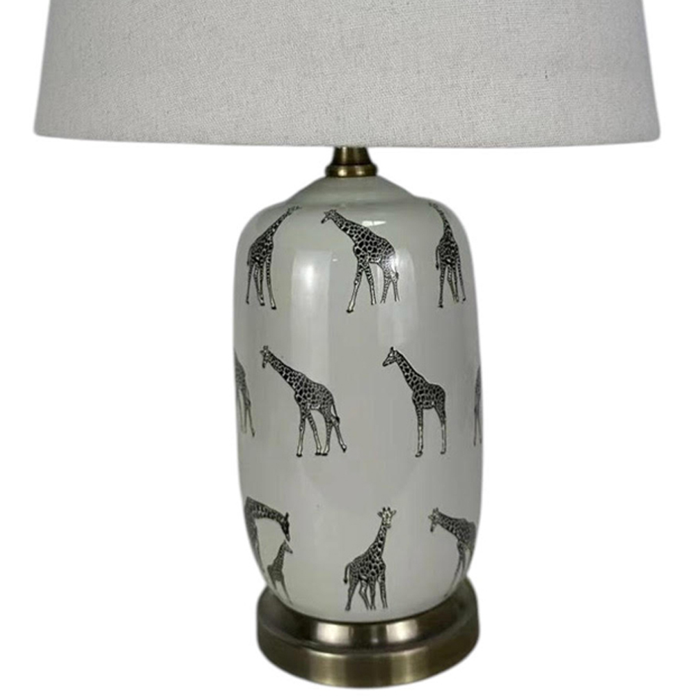 Acacia Home Giraffe Pattern Ceramic Table Lamp with Shade 41cm Image 2