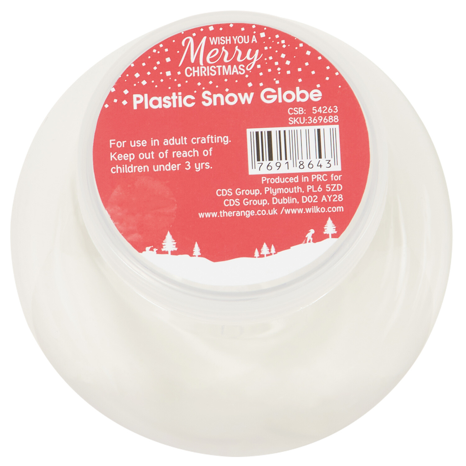 Plastic Snow Globe - Clear Image 2