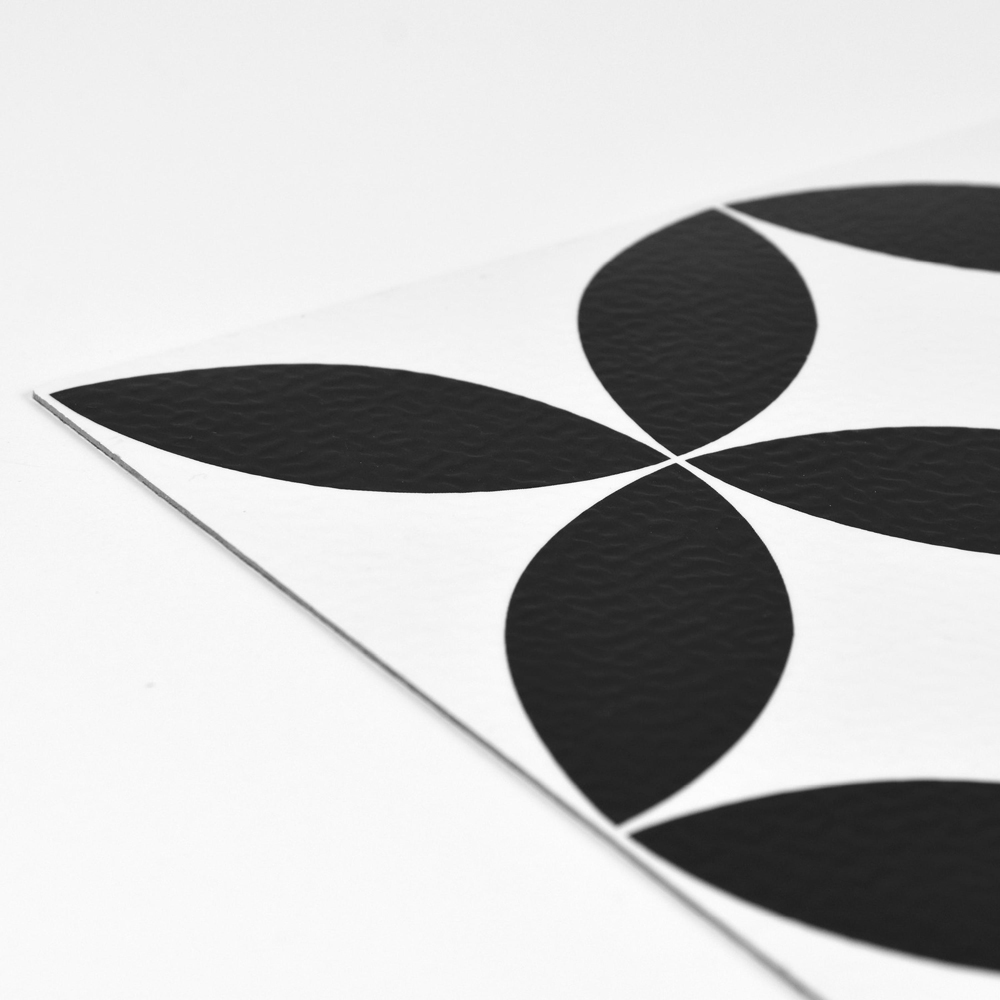 Floorpops Starlight Black and White Peel and Stick Floor Tile 30.48 x 30.48cm 10 Pack Image 3