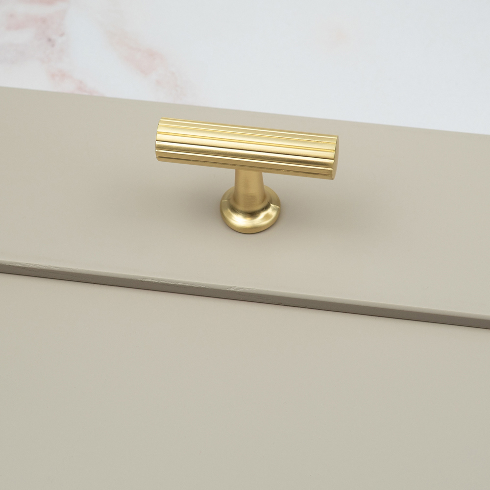 Handle & Home Brass Textured T-Bar Knob 50mm Image 3