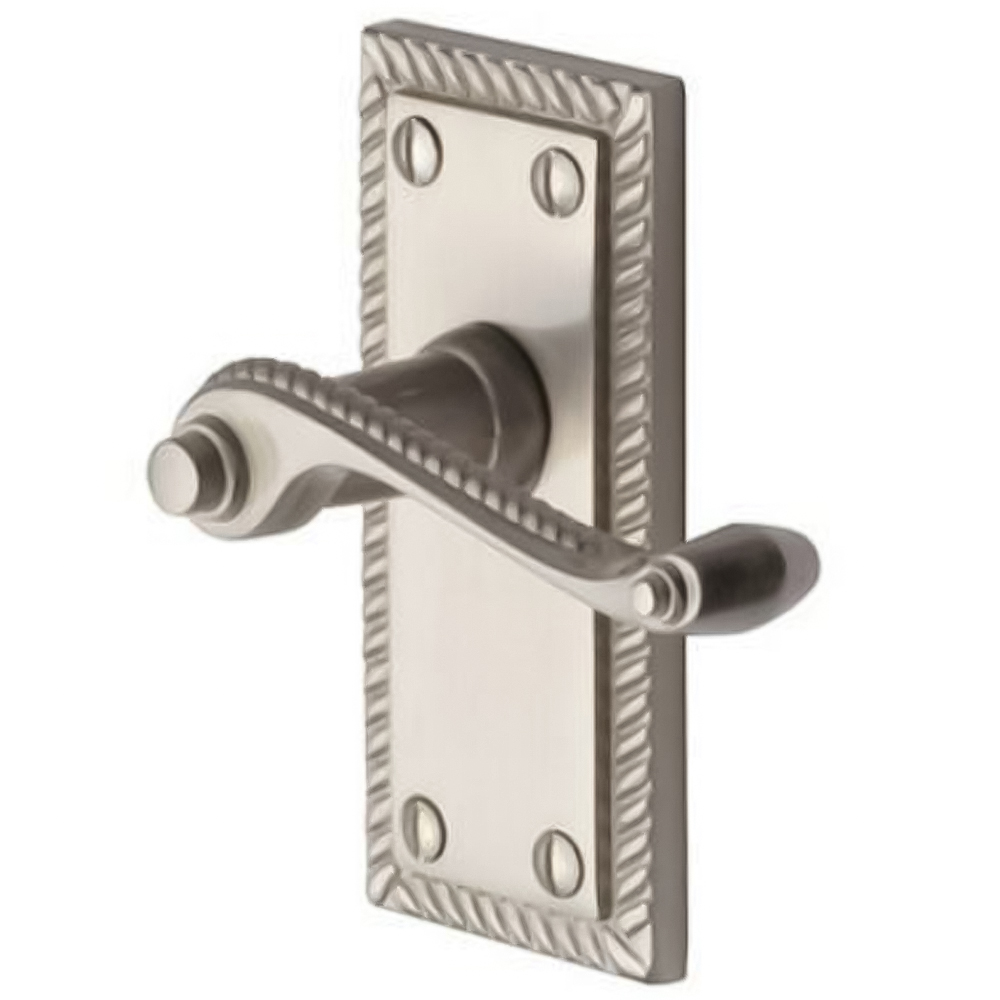 Golden Grace Satin Chrome Georgian Lever Latch Door Handle Set 7 Pack Image 3