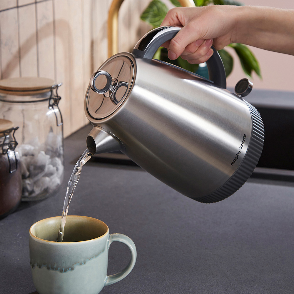 Morphy Richards Mexborough 102902 Grey Trim Stainless Steel 1.7L Kettle Image 9