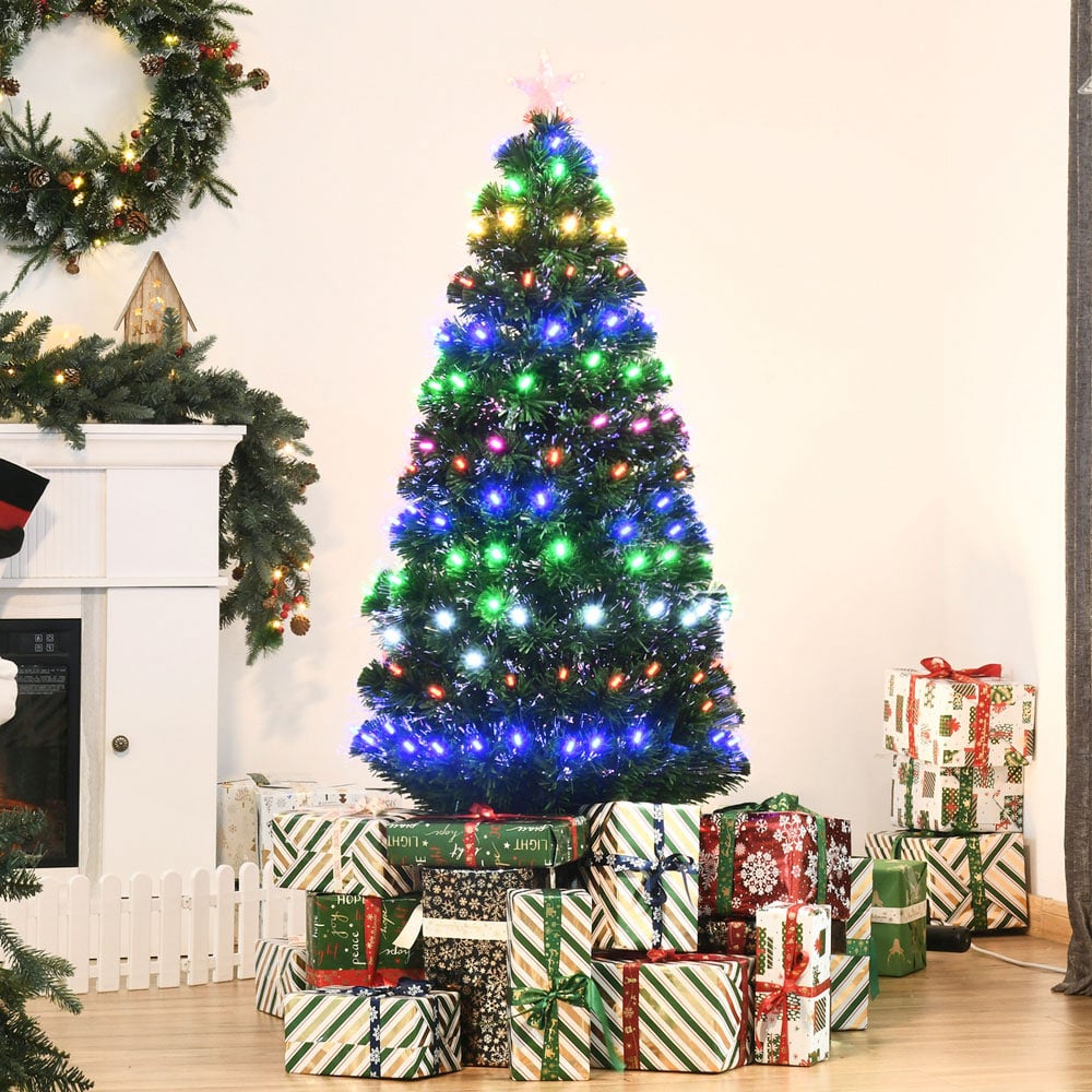 Everglow Fiber Optic LED Green Artificial Christmas Tree 5ft Image 2