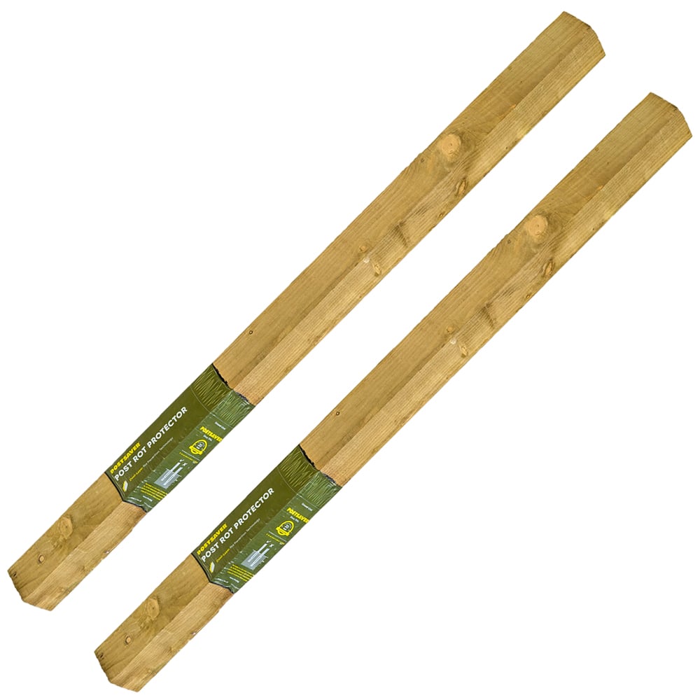 Postsaver Pro-Post 8ft 2 Pack UC4 Treated Wooden Fence Post 4 x 4 inch Image 1