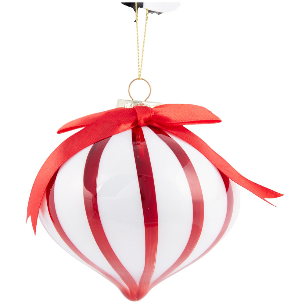 Candy Cane Bauble with Bow Image 6