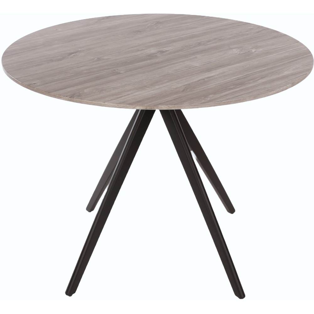 Core Products Aspen 4 Seater Round Dining Table Grey Oak Effect Image 4
