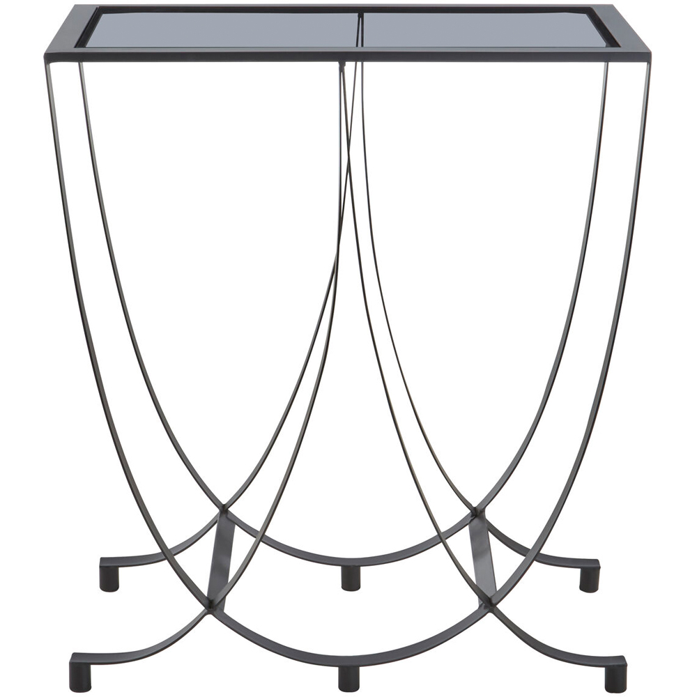 Premier Housewares Trento Black and Grey Glass Top Console Table Image 2