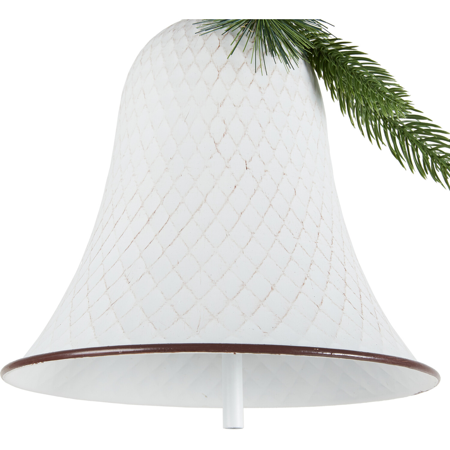 Metal Floristry Bell Christmas Decoration - White Image 2