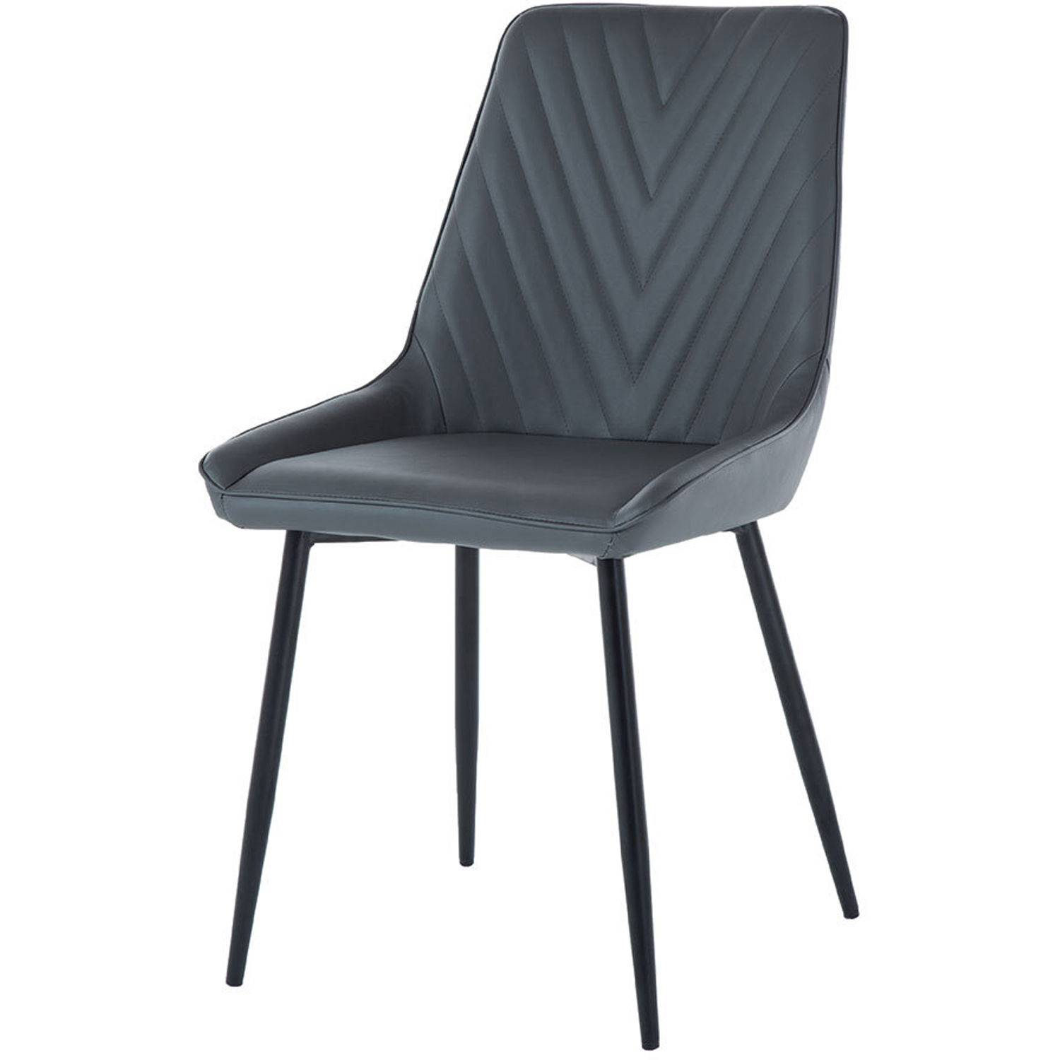 Sorrento Set of 2 Dark Grey Dining Chair Image 3