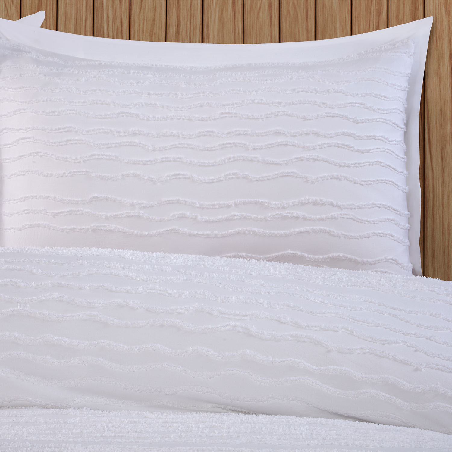 Marina Tufted Duvet Set White King Image 2