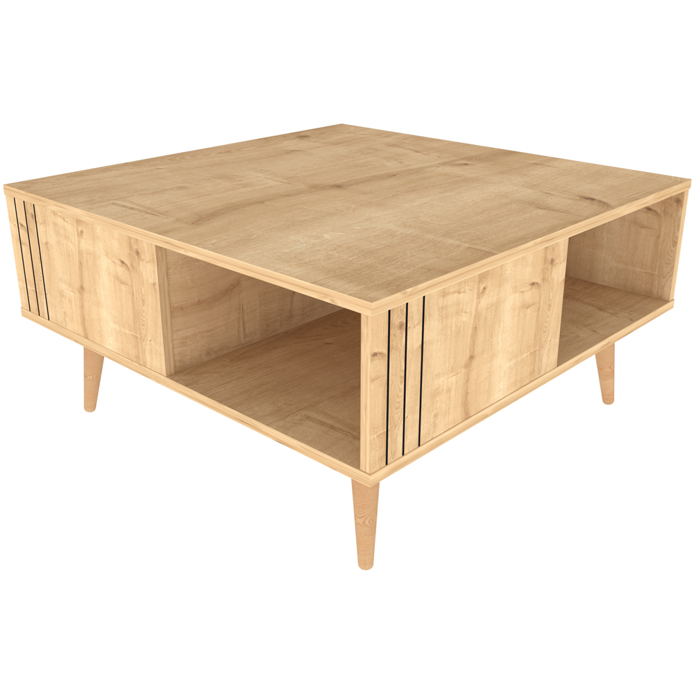 Decorotika Ronas Single Shelf Sapphire Oak Square Coffee Table Image 4