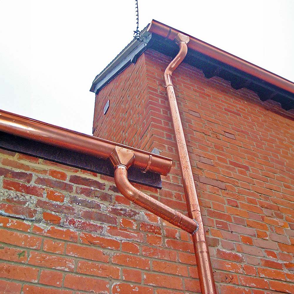 Metal Gutta Half Round Copper Gutter 125 x 76mm 10 Pack Image 7