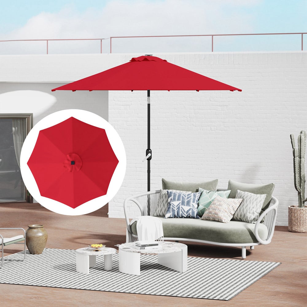 Outsunny Red Parasol Replacement Canopy 300cm Image 4