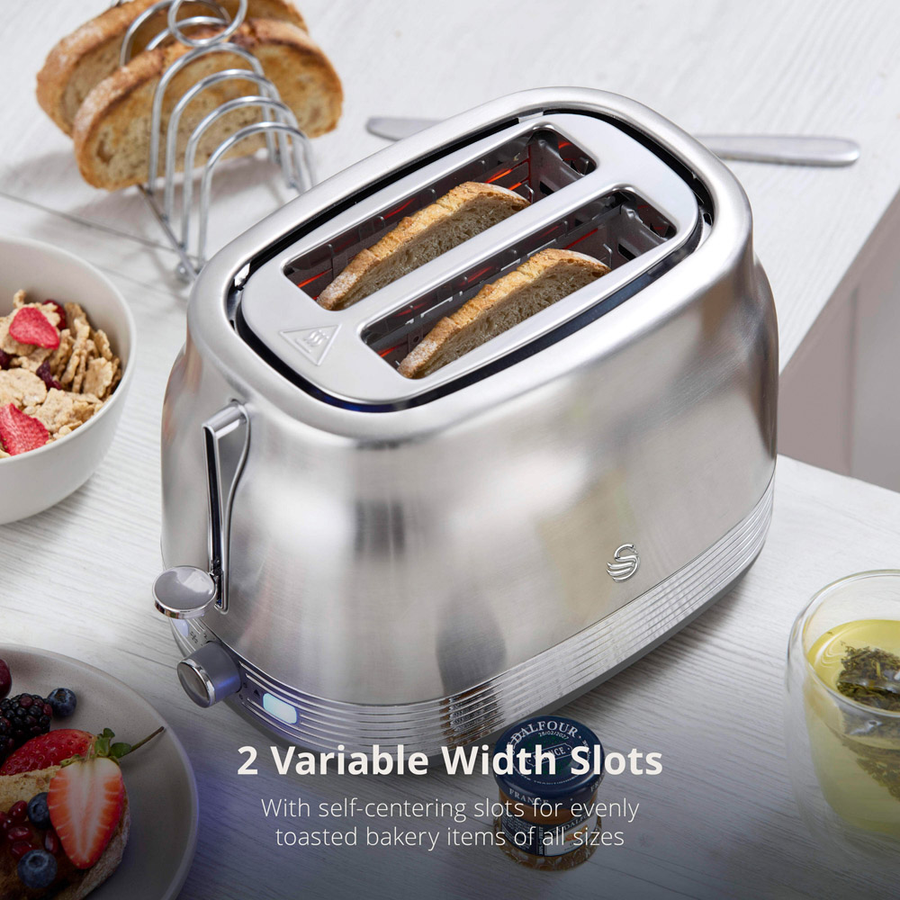 Swan Retro Revive Silver 2 Slice Toaster Image 4