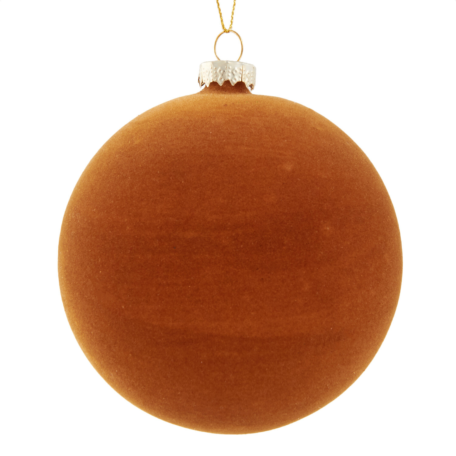 Flocked Amber Charm Bauble Image 2