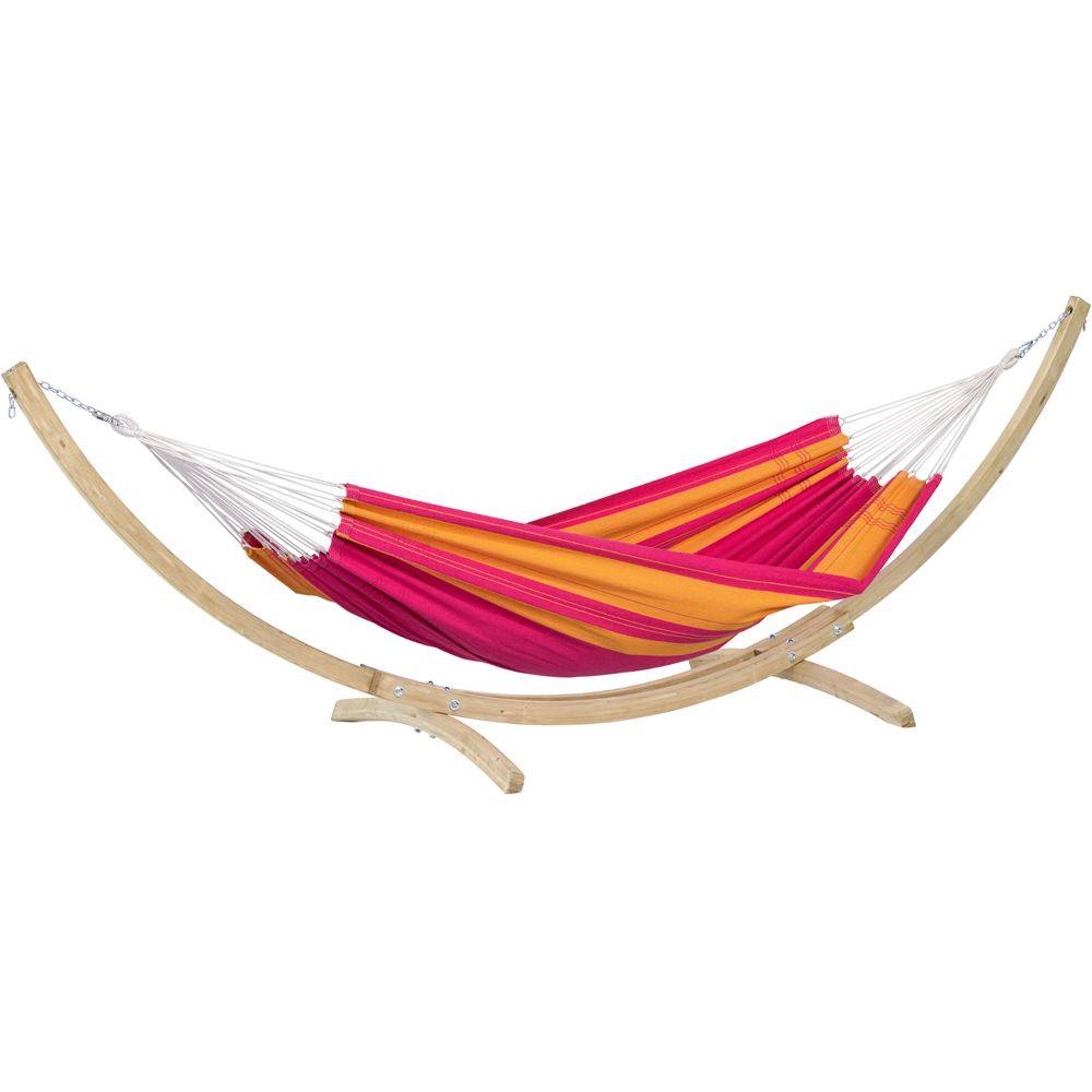 Amazonas Santana Pink Single Premium Traditional Cotton Garden Hammock Set Image 2