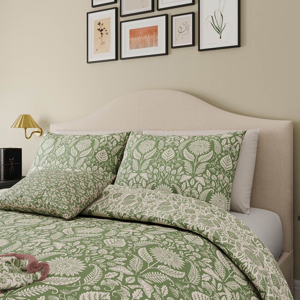 Helena Springfield King Size Green Sunflowers Duvet Set Image 3