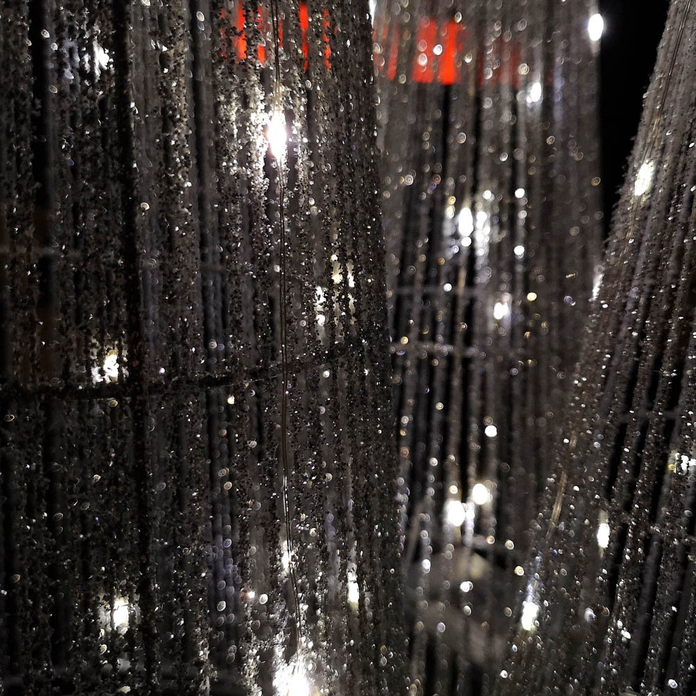 Samuel Alexander 3 Piece 90 Warm White LED Silver Tree Cone Obelisk Set Image 4